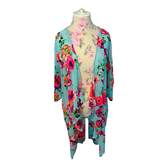 OP Tops - OP Bright Print Women’s Kimono size XL